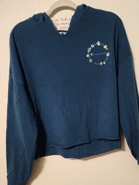 Champion Teal Floral Hoodie